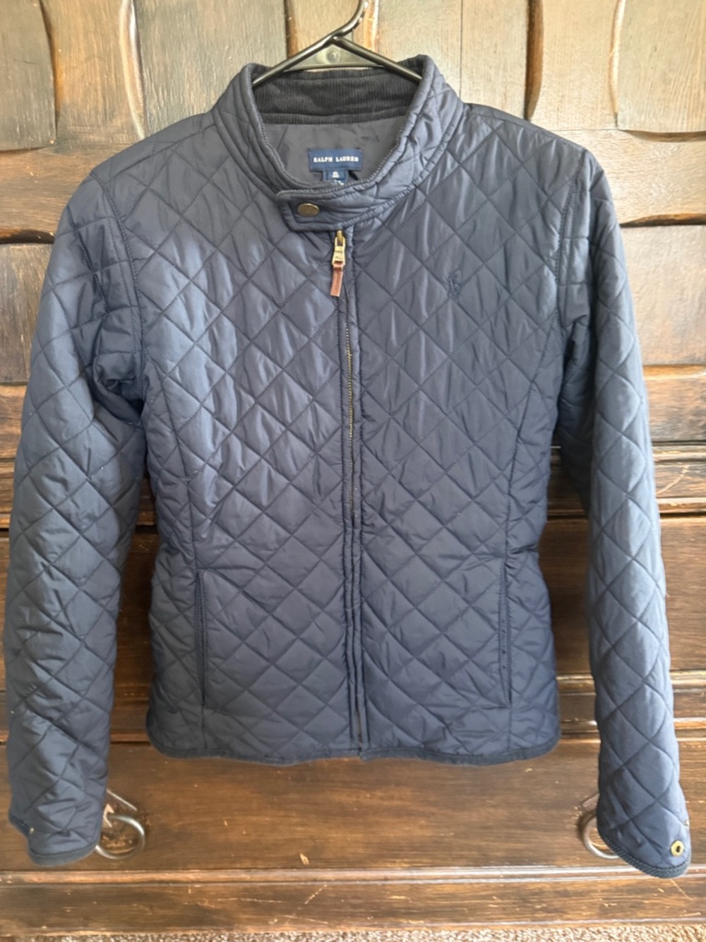 Ralph Lauren Navy Quilted Zip-Front Jacket (youth girls)
